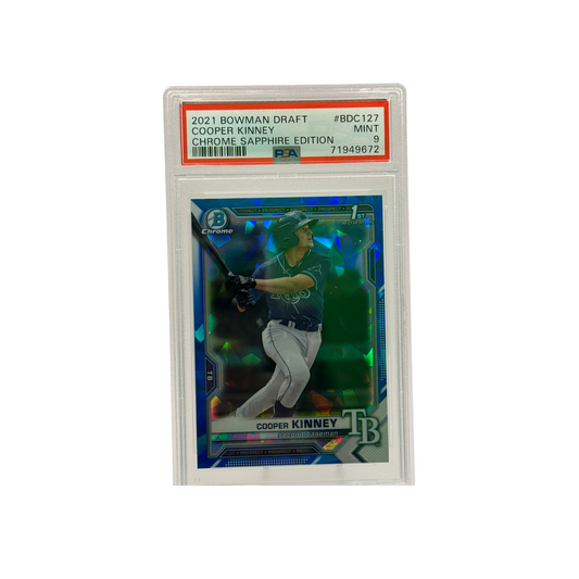 2021 Bowman Draft Cooper Kinney Sapphire Edition PSA 9
