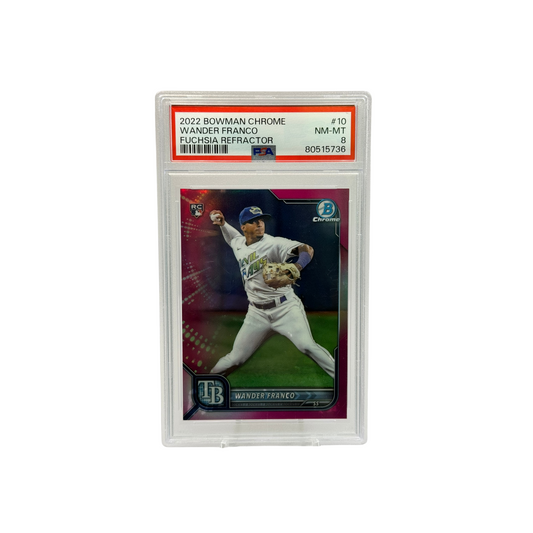 2022 Bowman Chrome Fuchsia Refractor Wander Franco PSA 8