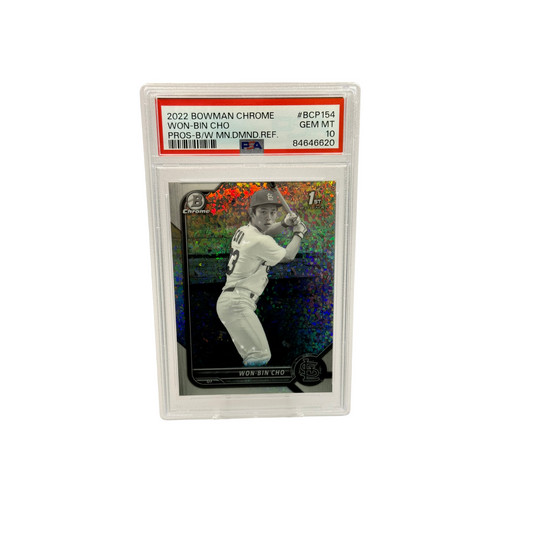 2022 Bowman Chrome Won-Bin-Cho PROS B/W MN DMND REF PSA 10
