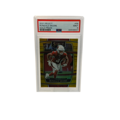 2021 Select Rondale Moore Gold Prizm /10 PSA 9