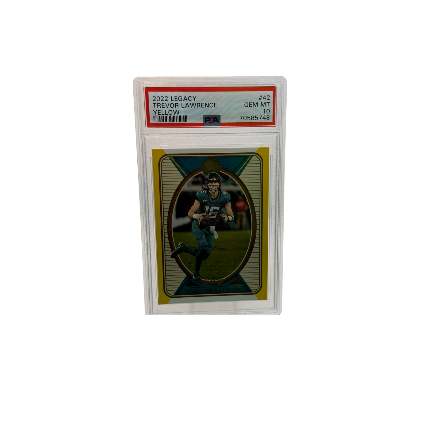 2022 Panini Legacy Yellow Trevor Lawrence /150 PSA 10