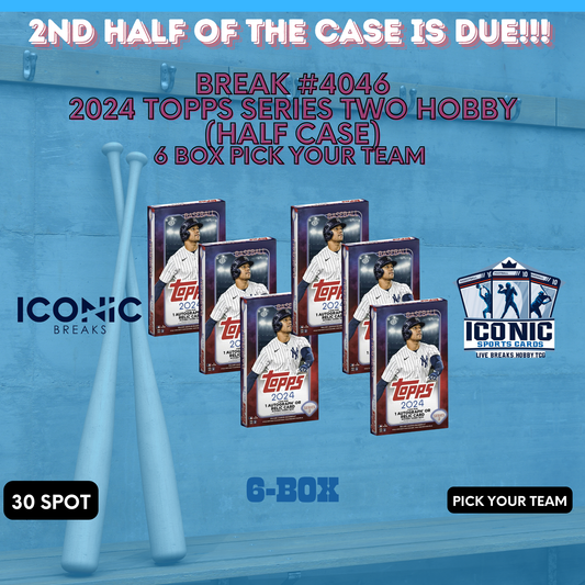 Break 4046: 6-BOX (2nd HALF CASE) 2024 TOPPS SERIES 2 HOBBY PYT BASEBALL