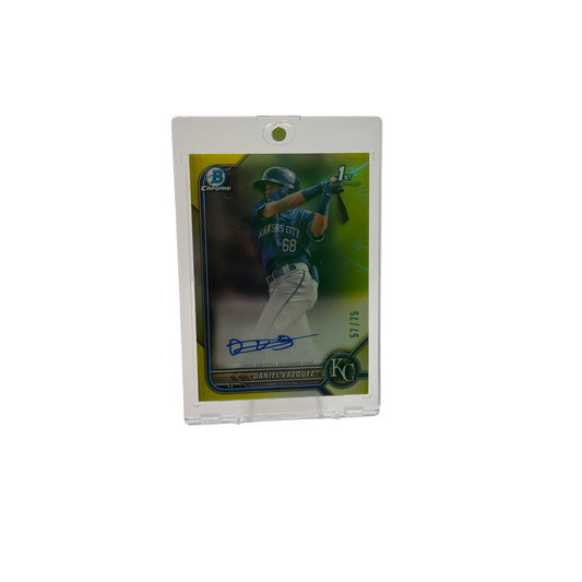 2022 Bowman 1st Daniel Vazquez 1st Auto Yellow /75