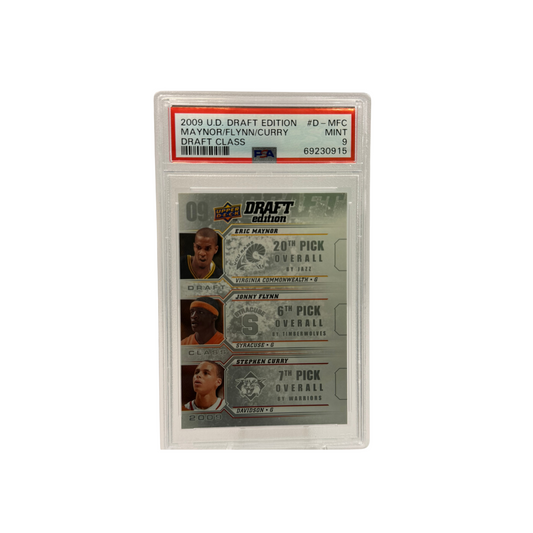 2009 UD Draft Edition Maynor/Flynn/Curry Draft Class PSA 9