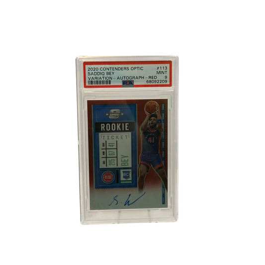 2020 Contenders Optic Saddiq Bey Variation-Autograph-Red PSA 9