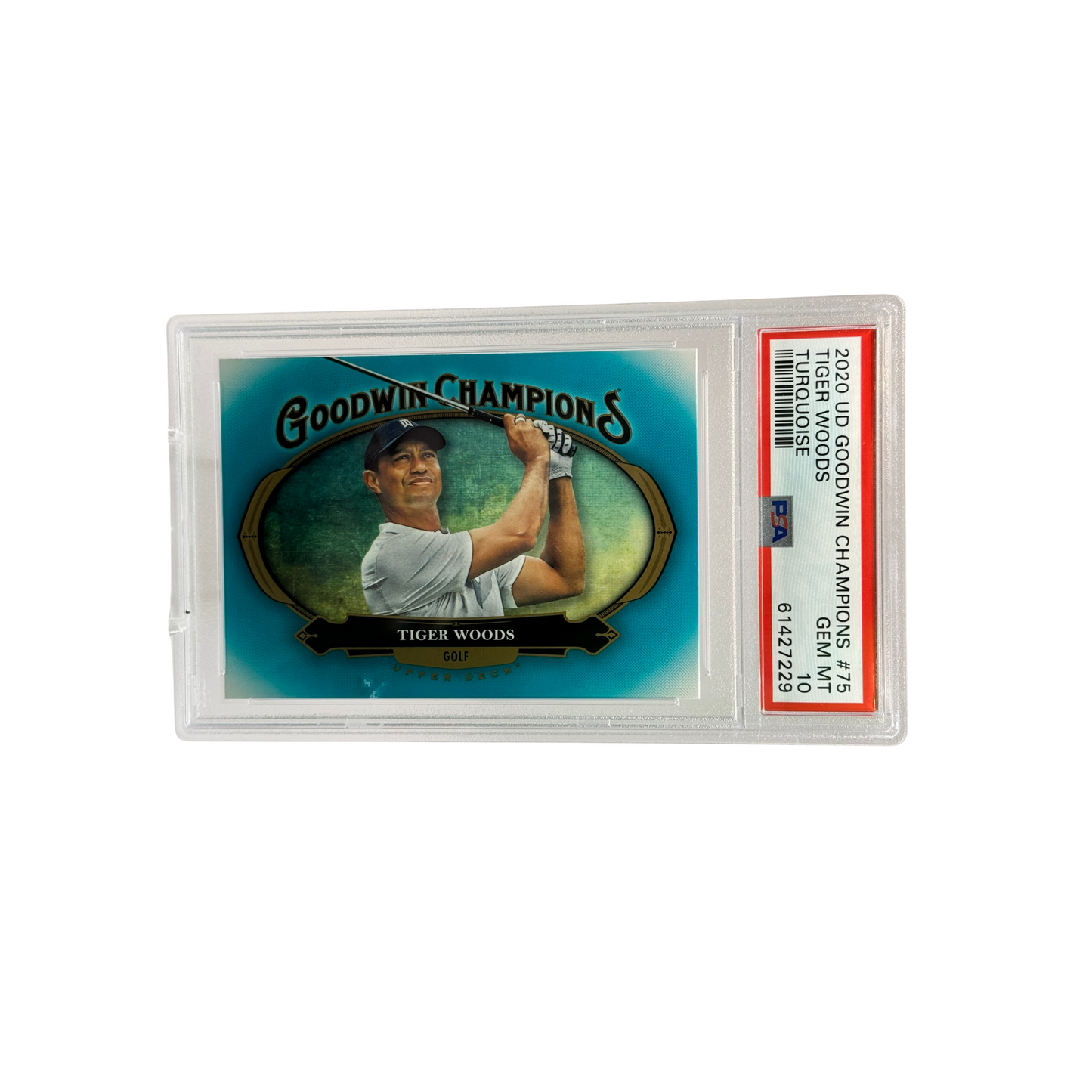 2020 Goodwin Champions Tiger Woods Turquoise PSA 10